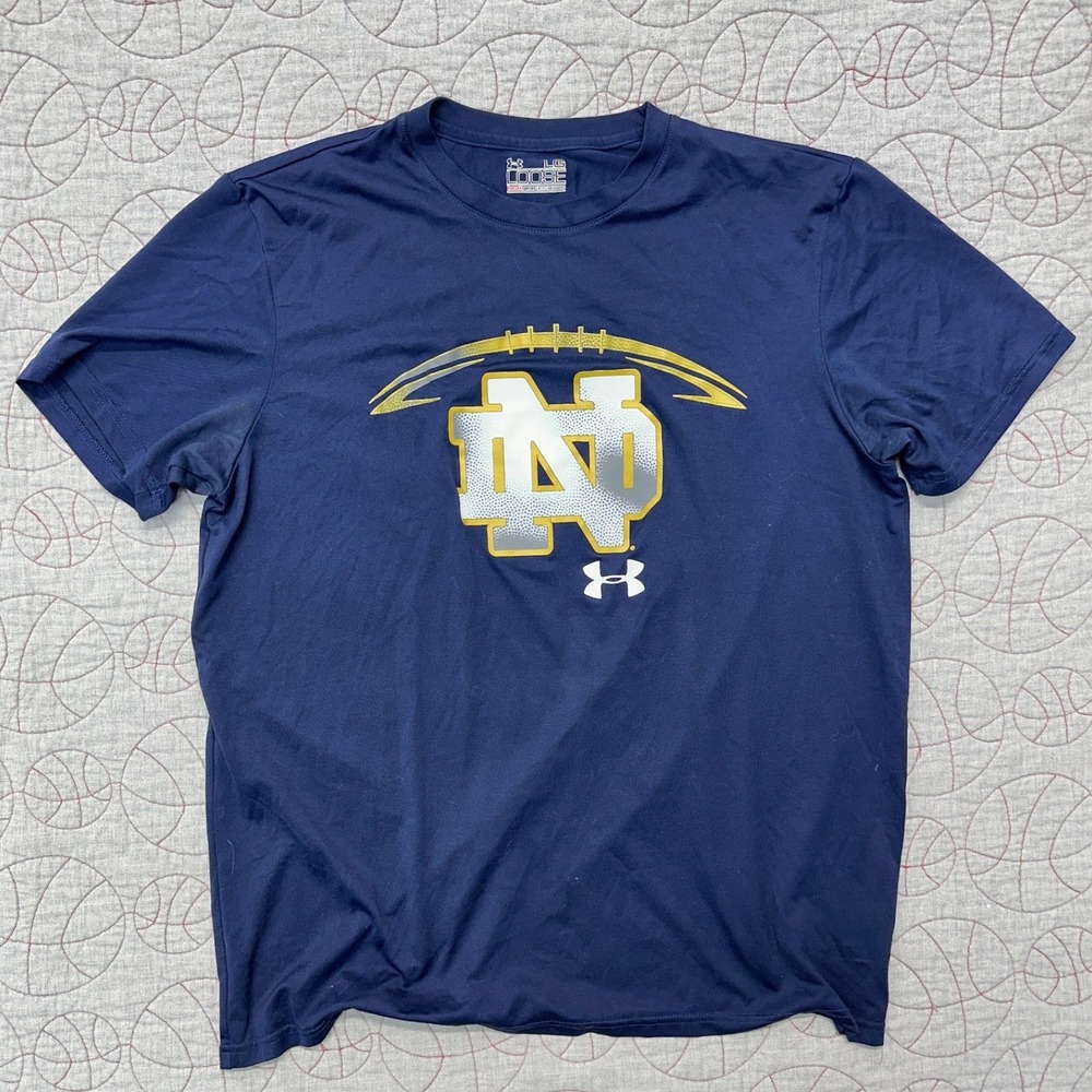Under Armour T-Shirt Navy Blue Notre Dame Fighting Irish / Mens Large